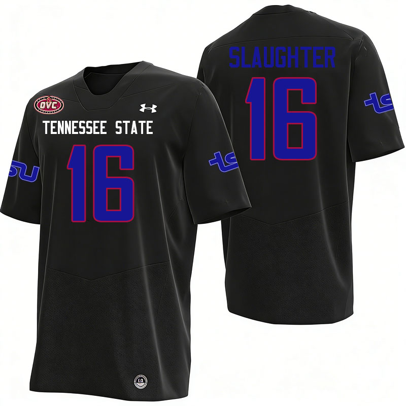 Tennessee State Tigers #16 Devaughn Slaughter College Football Jerseys,Uniforms-Black